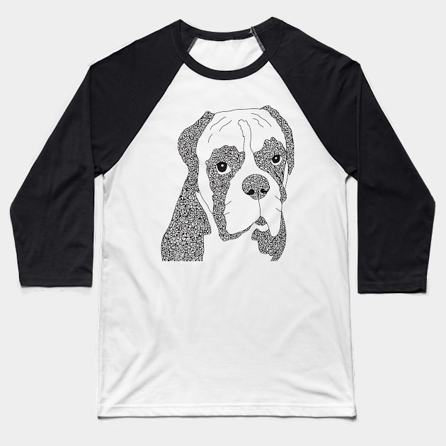 Boxer Dog Baseball T-Shirt by HayleyLaurenDesign